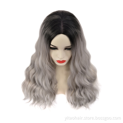 Wholesale  New Style  Water Ripple style Long Curly Hair Big Wave Wig